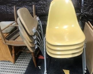 Old desk chairs that the table flips up