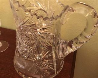 CUT GLASS PITCHER