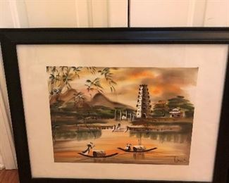 ORIENTAL SCENE FRAMED PRINT