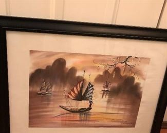 ORIENTAL SCENE FRAMED PRINT