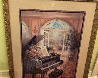 GRAND PIANO FRAMED PRINT