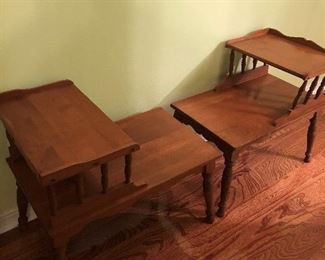 OAK MID CENTURY MODERN END TABLES