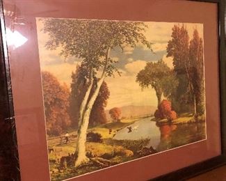 "AUTUMN ON THE POND" FRAMED PRINT