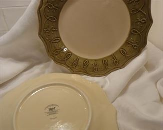 8 Pier One Plates. Italian Earthenware "Gemma Baroque"