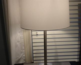 Silver tone lamps 23"