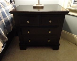 Vaughn Bassett 3 drawer bed side table (top well loved)