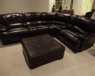 5 piece sofa set/ ottoman.  This item will be moved to first floor for easier removal.