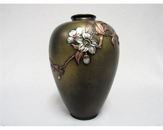 Japanese Mixed Metals Vase