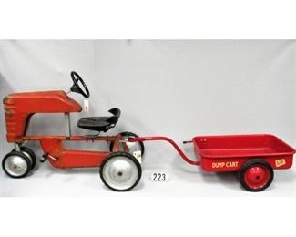 Tractor Pedal Car & Trailer