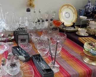 Waterford, Gorham, Baccarat, Nachtman, Limoges and more. Many unique pieces