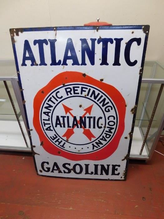 Porcelain Atlantic Gasoline Sign