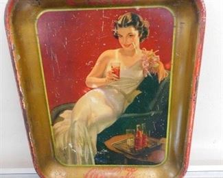 1936 Glamour Girl Coca Cola Tray