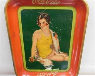 1939 Girl in Swimsuit Coca Cola Tray