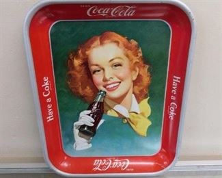 1948 Coca Cola Girl with Red Hair Tray