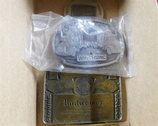 Vintage Budweiser/Volvo Belt Buckles