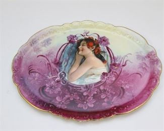 Limoges portrait decorated tray
