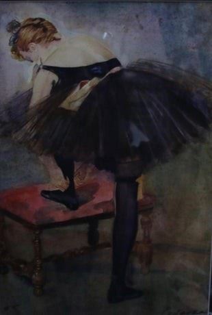 Watercolor of a Ballerina
