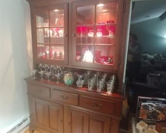 Hitchcock two-piece solid Cherry Hutch
Only 650