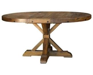 Anacortes 62" Oval Pedestal Dining Table W 16" Leaf