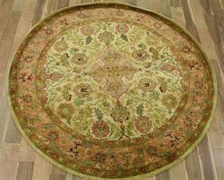 8' Hand-Tufted Round Polonaise Wool Area Rug