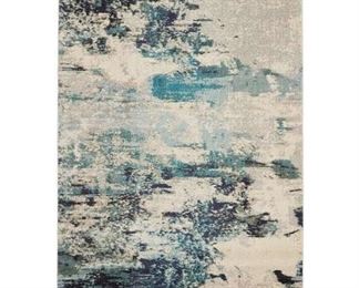 9'X12' Zipcode Design Talmo Ivory/Teal Blue Area Rug