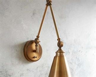 Waucoba 1-Light Swing Arm Lamp In Warm Brass 2