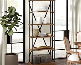 Greyleigh Poynor Etagere Bookcase Natural Brown/Black