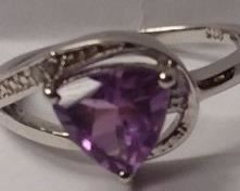 Sterling Silver Amethyst ring sz7