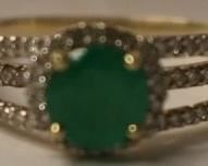 14K .50TDW Emerald and Diamond