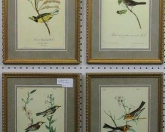 Antique Birds with Flowers by John Audubon