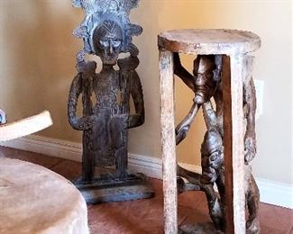 What a unique side table or plant stand or display table this would make.