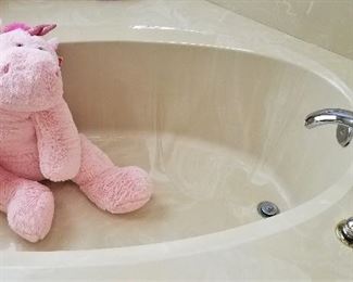 Rub-a-dub dub Pink Hippo in the Tub!