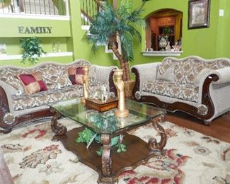 Gorgeous Matching sofa & loveseat.  Coffee table has matching side table in another room