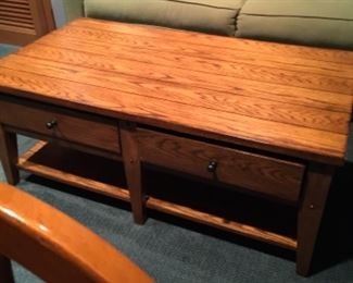 Two-Drawer Wood Coffee Table
