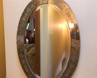 Hand Painted Tuscan Oval Mirror