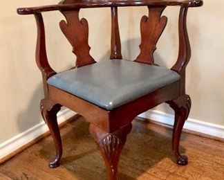 Statesville Mahogany Corner Chair