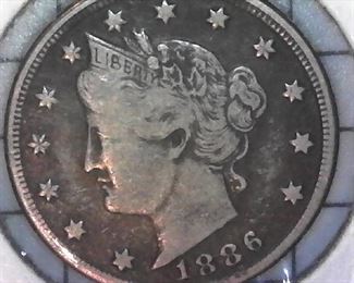 RARE 1886 Liberty Head V Nickel