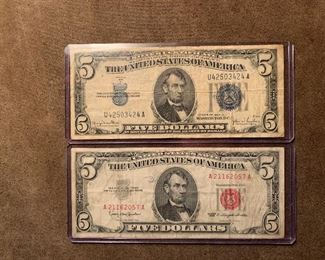 Silver Certificate / Red Seal $5