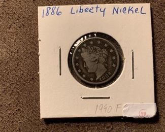 RARE 1886 Liberty Head V Nickel