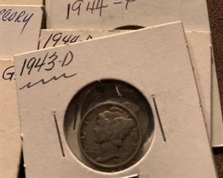 SILVER Mercury Dimes