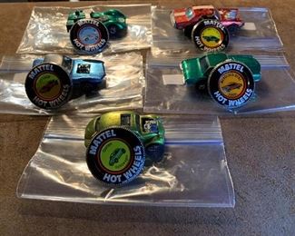1960's Hot Wheels RED LINE Cars with Collectors Metal Button