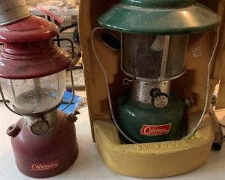 Vintage Coleman Lantern - RED October 1961 Pyrex Globe Lantern