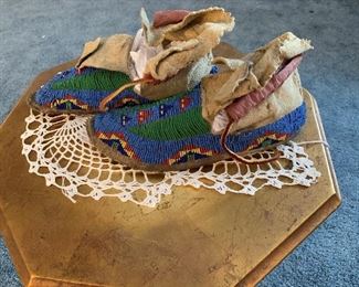 Early 20th Century Plains Indian Beaded Moccasins