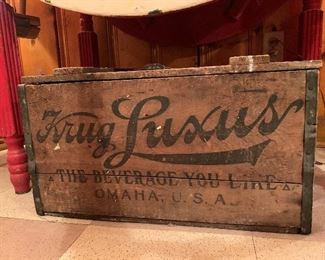 Krug Luxus Prohibition Era Wooden Crate / Box