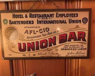 Vintage Union Bar Sign
