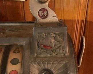 Antique 1920's Rock-ola/Mills Nickel Slot Machine with Stand - FULLY WORKING CONDITION!