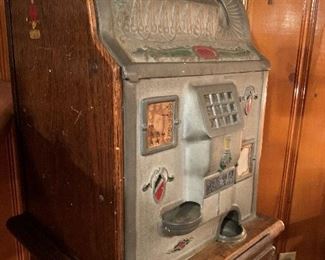 Antique 1920's Rock-ola/Mills Nickel Slot Machine with Stand - FULLY WORKING CONDITION!