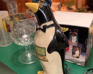 RARE 1930's KOOL Cigarettes - Willie the Penguin Electric Lighter - WORKS!