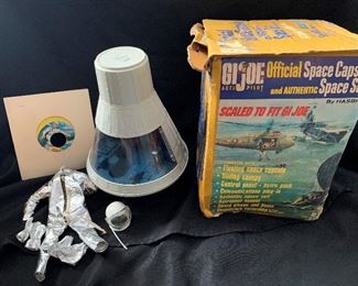 1966 GI Joe Space Capsule with Original Box, Space Capsule, Complete Space Suit, and Records