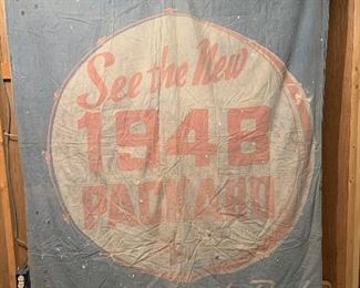 1948 Packard Canvas Double Sided Advertising Sign